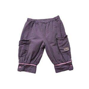 3 Pommes Baby Pants Purple Pockets Mini Check Size 9 Months